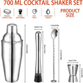 Amazon hot selling 4pcs bar tools set Cocktail Shaker Set ,Perfect Bartender Kit for Bar,home,party